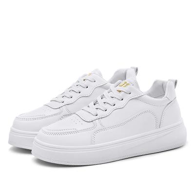 China Korean version of the ladies' breathable white shoes women's low-cut air shoes thick-soled casual cushion lace-up students for sale