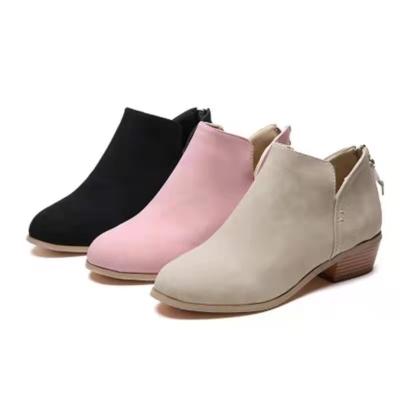 China Anti-slippery Women Big Size Boot Ankle Autumn Winter Short Boots Shoes for sale