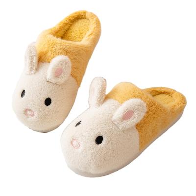 China Fashion Trend Customized Cute Plush Bedroom Indoor Cartoon Plush Slippers For Women Plush Slippers for sale