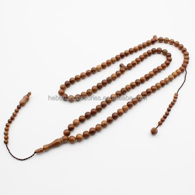 China Religious Custom New Style Religious Beads With Tasbih 99 Wooden Tassel 8MM Muslim Islam Kuka Rosary Pendant Plus Necklace Counter Beaded for sale