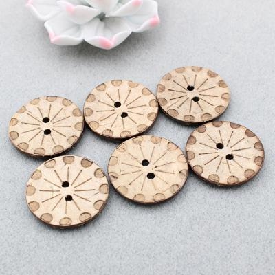 China Workable Wholesale OEM ODM Jeans Button Sewing 2 Hole For Women Long Sleeve Clothes Accessories Engrave Round Natural Custom Shirt Button for sale