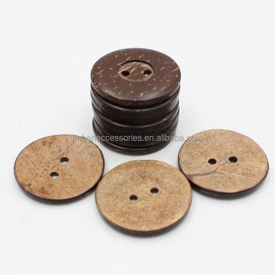 China Large Viable Wide Rim Coconut Shell New Design Buttons For Shirts 2 Hole 25MM Custom Garment Accessories Sew On Buttons for sale