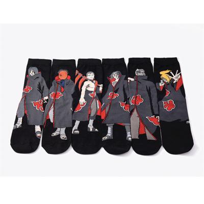 China 2021 XINGYANG QUICK DRY Anime Sock Anime Cosplay Uzumaki Akatsuki Socks Men Funny Socks Knitting Cartoon Ninja Socks for sale