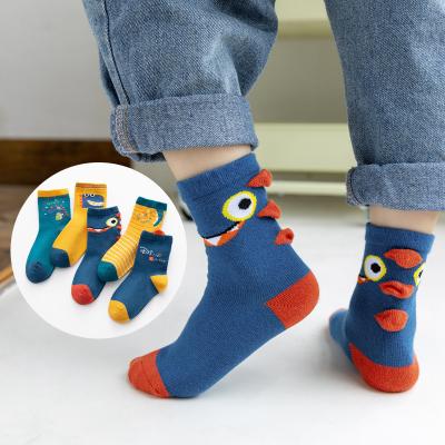 China New Wholesale QUICK DRY Cartoon Dinosaurs Simple Colorful Kid Crew Infant Kids Floor Cotton Sports Winter Baby Tube Socks for sale