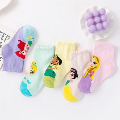 China 2021 QUICK DRY Lady Girl Winter Long Breathable Women Girl Cute Princess Cartoon Socks Kids Cotton Crew Tube Socks Socks For Babies for sale