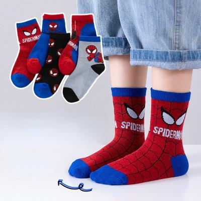 China Wholesale Cheap QUICK DRY 1-12 Years Kids Cartoon Hot Selling Hero Socks Kids Cartoon Boys Socks Kids Character Cotton Socks for sale