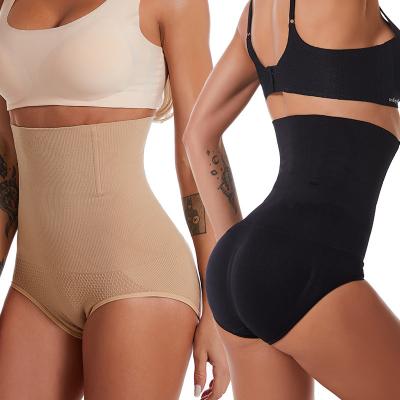 China OEM Logo Shapewear Antibacterial Custom Panties Seamless High Waisted Tummy Control Women Underwear Plus Brief Waist Control Shaper Panties for sale