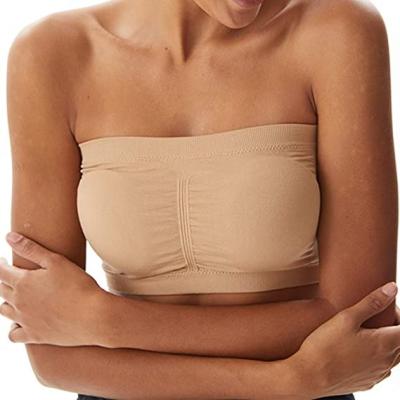 China QUICK DRY Bandeau Push Up Bras Women Seamless Tube Top Girls Bralette Bralette Cup Padded Strapless Push Up Bras for sale