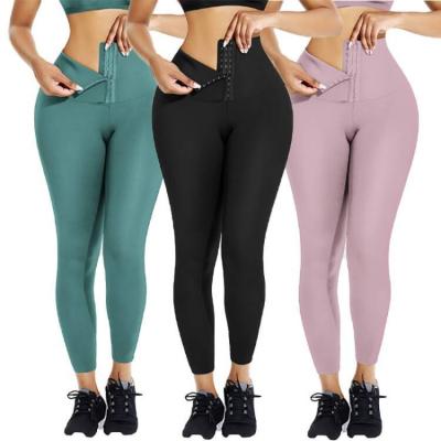 China OEM Breathable Brand 2 In 1 Pants Slimming Sport Trainer Body Shaper Trimmer Belly Tummy Butt Lifter Waist Shapewear Fitness Leggings for sale