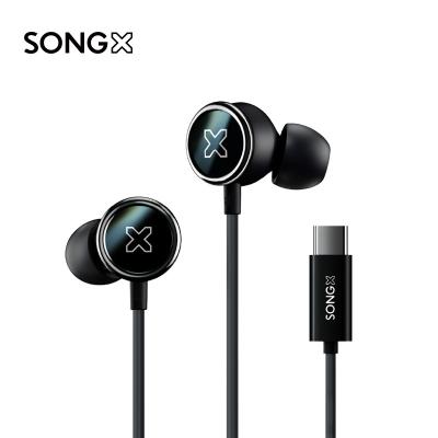 China SONGX SX01 Sustainable Metal Headphones Wired In-Ear Headphones with MIC for Cell Phones WIRED earbuds for sale