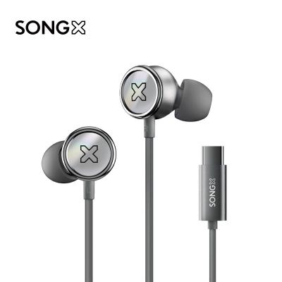 China SONGX Viable SX01 1.2m wired earbuds own type C connection design patent earbud and in-ear headphones wired earbuds for sale