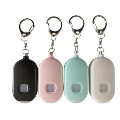 China Personal USB LED Rechargeable Security Key Chain Alarm Self Defense Women Emergency Safety Key Chain Protect Key Chain for sale