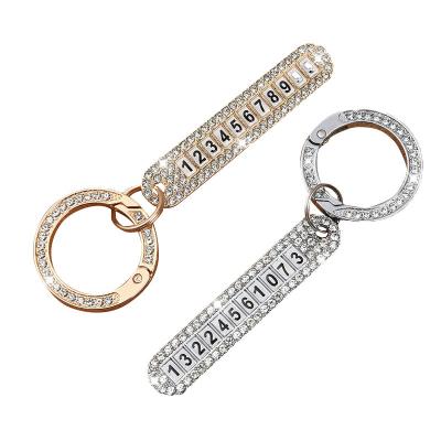 China GIFT Personalized Car Number Keychains Metal Key Chain Alphabet Letters Ornament for sale