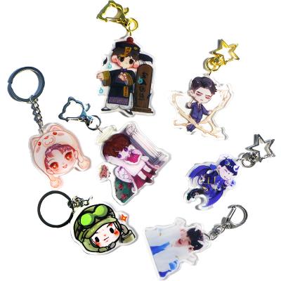 China Custom hologram glitter acrylic charm shaker charm acrylic empty key chain cartoon gift key chain custom for sale