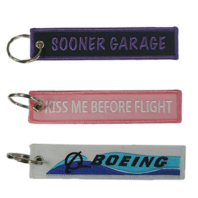 China OTHER Custom Embroidery Keychains Personalized Logo Woven Key Chain Lanyards Nylon for sale