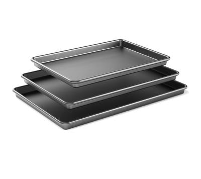 China Sustainable Baking Sheets Rectangle Aluminum Alloy Nonstick Cake Non Stick Mold Steel Baking Tray for sale