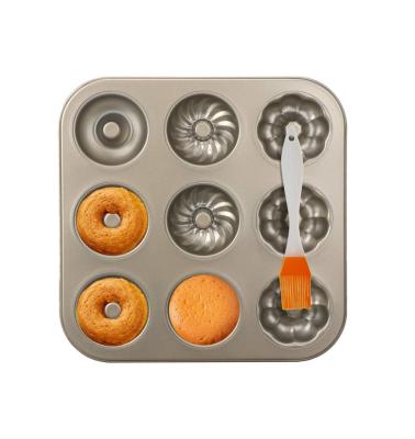 China Viable Non-Stick Donut Tray Baking Pans for Cooking Household Sweetme Molds Donut PanDonut Pan Kitchen Tool for sale