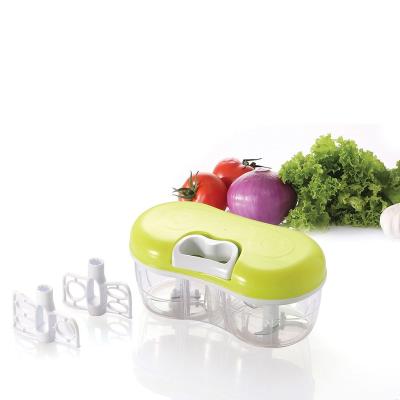 China 2 Viable in 1 Vegetable Chopper Manual Food Pull Chopper Vegetable Quick Onion Cleaver for sale