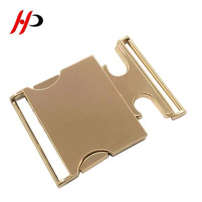 China Gold Metal 50Mm Quick Release Buckle Nickel Free Strong Shiny Locking Clip For Belt for sale