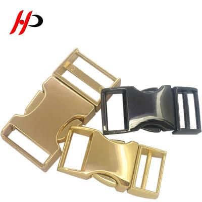 China Pet Viable Solid Brass Coat Gold Quick Release Belt Metal Dog Collar Loose Buckle for sale