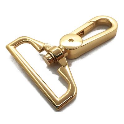 China Handbags Accessories 1.5Inch 30Mm Heavy Duty Gold Color Metal Silver Buckle Swivel Snap Hook 38Mm For Bag for sale