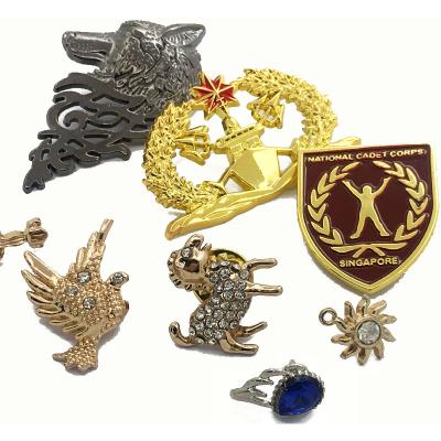 China School Military Blazer Enamel Fashion Anime Soccer Europe Clothing Lapel Pin And Badges Metal for sale