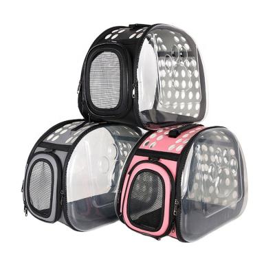 China Transparent Foldable Outdoor Breathable Portable Dog Cat Bag Carrier Pet Backpack Viable Approval Four Colors Aircraft for sale