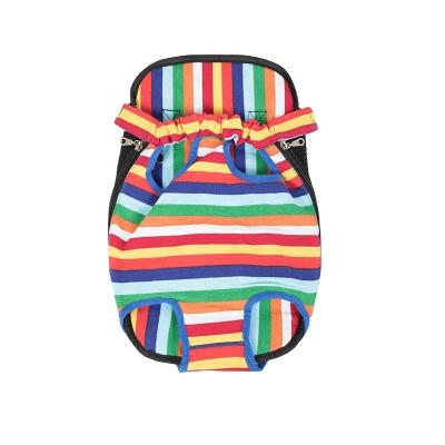 China Sustainable Multi-colors Canvas Pet Bag Backpack Foldable Portable Pet Carrier Bag for sale