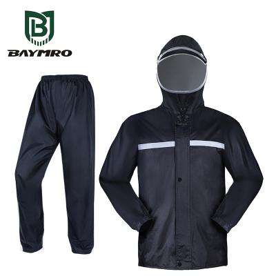 China Single Layer Oxford Cloth Single Layer Raincoats Removable Double Hood Rainwear for sale