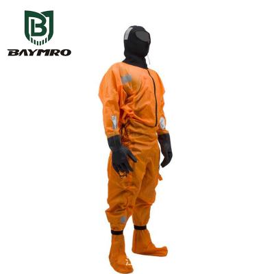 China High Visibility Non-Adiabatic Immersion Insulation Suit With Life Jacket Professional Marine Life Use for sale