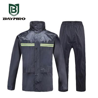 China 100% Waterproof Raincoat Rain Pants Set Motorcycle Double Thickened Rain Poncho Men And Women Adult Split Raincoat for sale