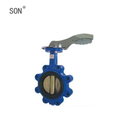 China DN1400 Wafer Type General Factory Double Flanged Gate Cast Iron Butterfly Valve Flanged Supply for sale