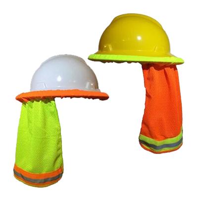 China High Quality Unisex Breathable Mesh Hard Hat Breathable Sun Shade Hi Strength Reflective Safety Helmet Neck Shield For Outdoor Sun Visor for sale