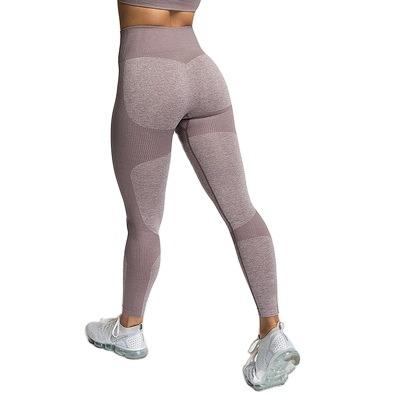 China Breathable Seamless Knitted Wicking Yoga Pants Hip Exercise Pants Sexy Butt Gaiters for sale