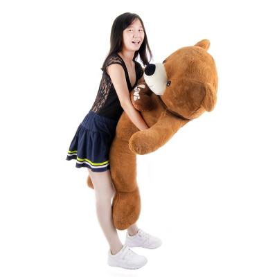 China 36 Months Big 4 Giant Feet 80cm 100cm 1.6m Girlfriend Pink Big Teddy Bear Soft Stuffed Brown Graduation Lightweight Plush Hoodie Care for sale