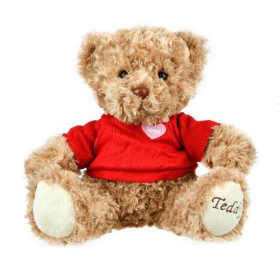 China Wholesale Soft Cute Red Amigurumi Dressing Cloth Long Hair Teddy Bear For Kids Gift for sale