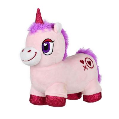 China Supplier hot sales cute funny pink fabric unicorn custom made horse stuffed soft stuffed animals toys for sale