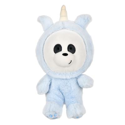 China Supplier Soft Hot Sale High Quality Cute Cloth Dress Up Unicorn Bear Stuffed Animals Toys for sale