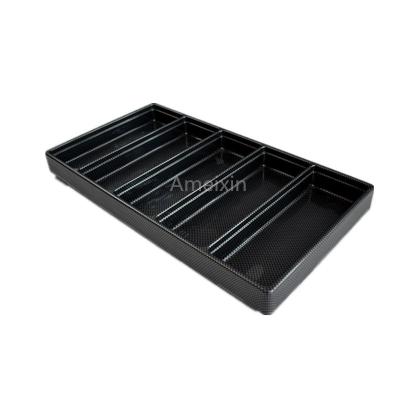 China Plastic Custom UV Proof Vacuum Shape Black ABS Tray for sale