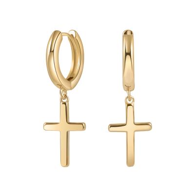 China NUORO FASHIONABLE Tasty 14K Gold Plated Shell Snake Dangle Drop Earring Gold Charm Cross Huggie Circle Earrings for sale