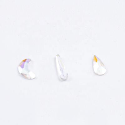 China Wholesale Luxury Multi Nail D Shape Flatback Crystal Rhinestone Transparent ab Resin Rhinestone Nail Decoration for sale