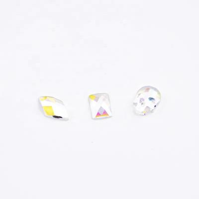 China Luxury High Quality Hot Sale Resin Rhinestone Flatback Crystal Stones Nail Art Rhinestones Nail D Shape for sale