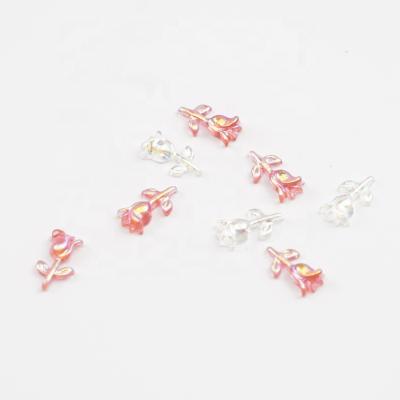 China Wholesale Luxury Multi Color 3d Resin Rhinestone Nail Decoration Rose Shape Nail Art Rhinestone Nail D for sale