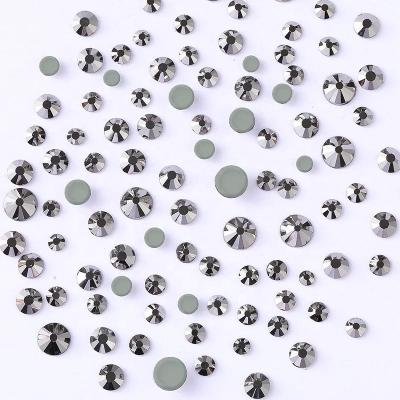 China Wholesale Glass Crystal Rhinestone Hotfix ab Crystal Stone Glass Flatback Rhinestone For Nail for sale