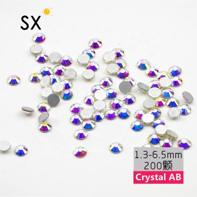 China Factory Wholesale Multi Color Mix Size Crystal Rhinestone In Bulk Glass Flatback Rhinestone For Nail for sale