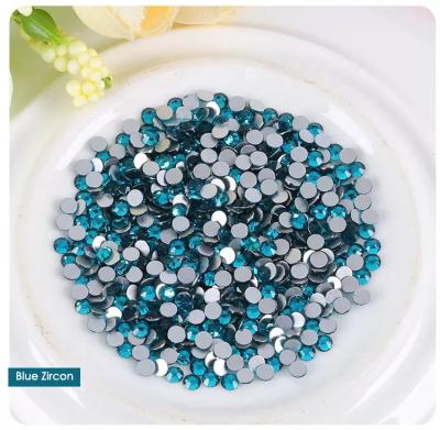 China Bulk Flatback Multi Color Round Flatback Crystal Ab Glass Non Hotfix Rhinestones For Nail Decoration for sale