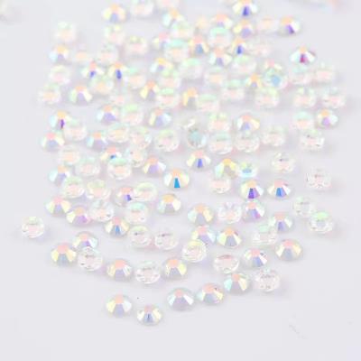 China Wholesale Crystal Non Hotfix Rhinestone For Back Flatback Crystal Rhinestone Bulk Round Flat Glass Clothing for sale