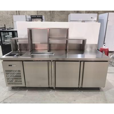 China Single-temperature 2.1m (7ft) customized commercial undercounter fridge refrigerator for milk tea shop for sale