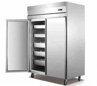 China Single-Temperature Hot Sale 2 Doors 304 Stainless Steel Large Kitchen Freezer For Restaurant / Hotel for sale