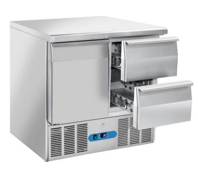 China Single-Temperature 201 Stainless Steel Commercial Refrigerated Under Counter Saladette Fridge for sale